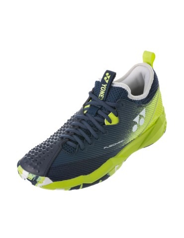 YONEX｜網球鞋 POWER CUISION FUSIONREV 4 萊姆綠/深藍