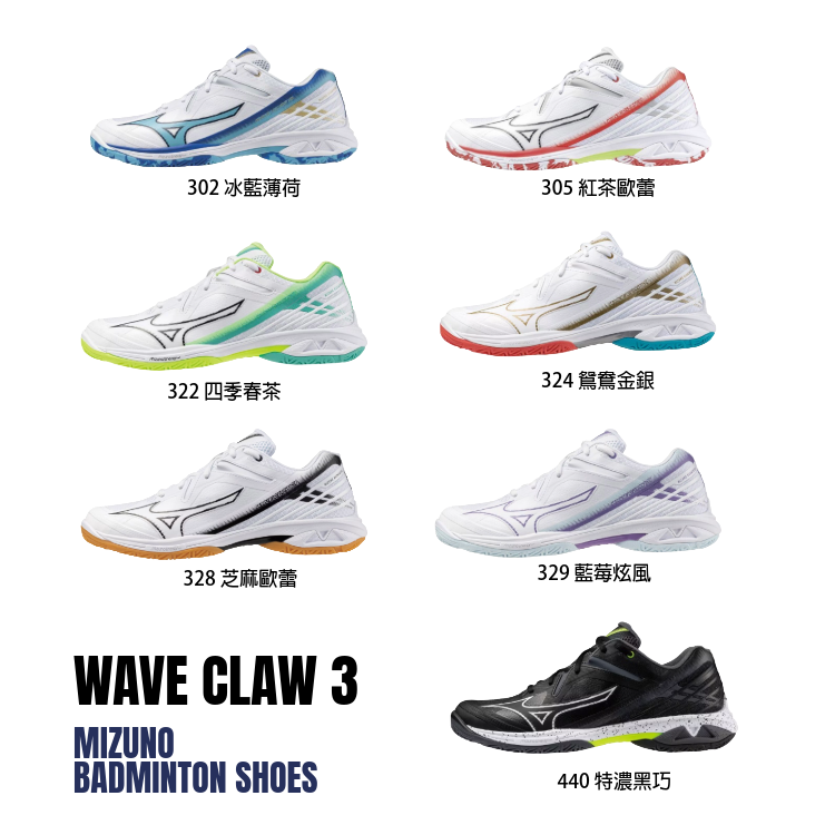 MIZUNO｜羽球鞋 WAVE CLAW 3 71GA244