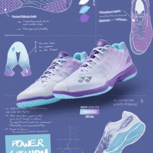 YONEX｜羽球鞋 POWER CUSHION AERUS Z AZ2M 系列 幻藍紫